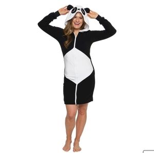 Silver Lilly Plush Panda Bear Costume/Robe/Dress Size Large